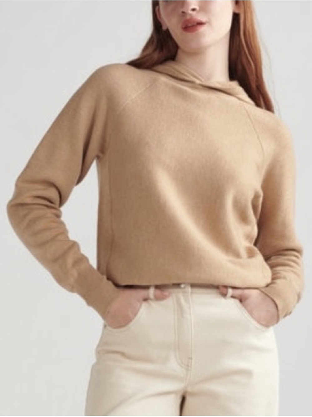 Thakoon Merino Wool Raglan Sleeve Sweater with Hood XS